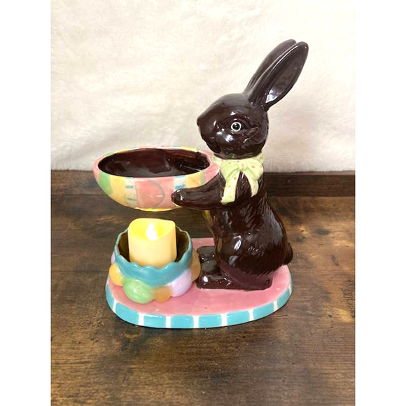 Adorable EASTER Chocolate Bunny Oil Burner - Bunny Rabbit Wax Warmer - Picture 2 of 9